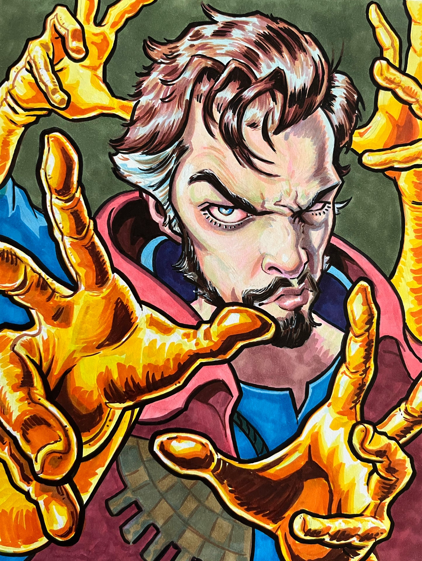 Dr. Strange – 9×12 Original Fan Art Sketch