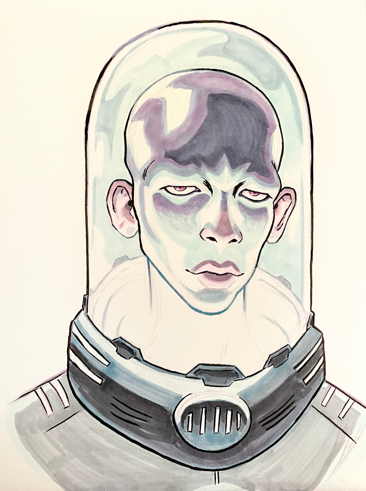 Mr. Freeze – 9×12 Original Sketch