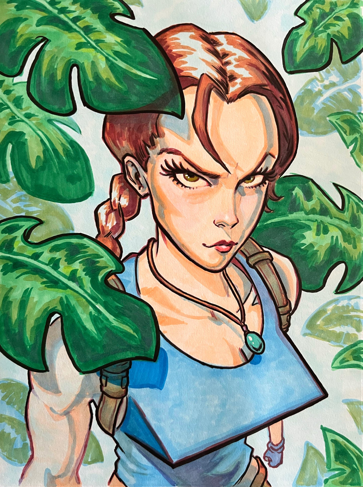 Lara Croft– 9×12 Original Sketch