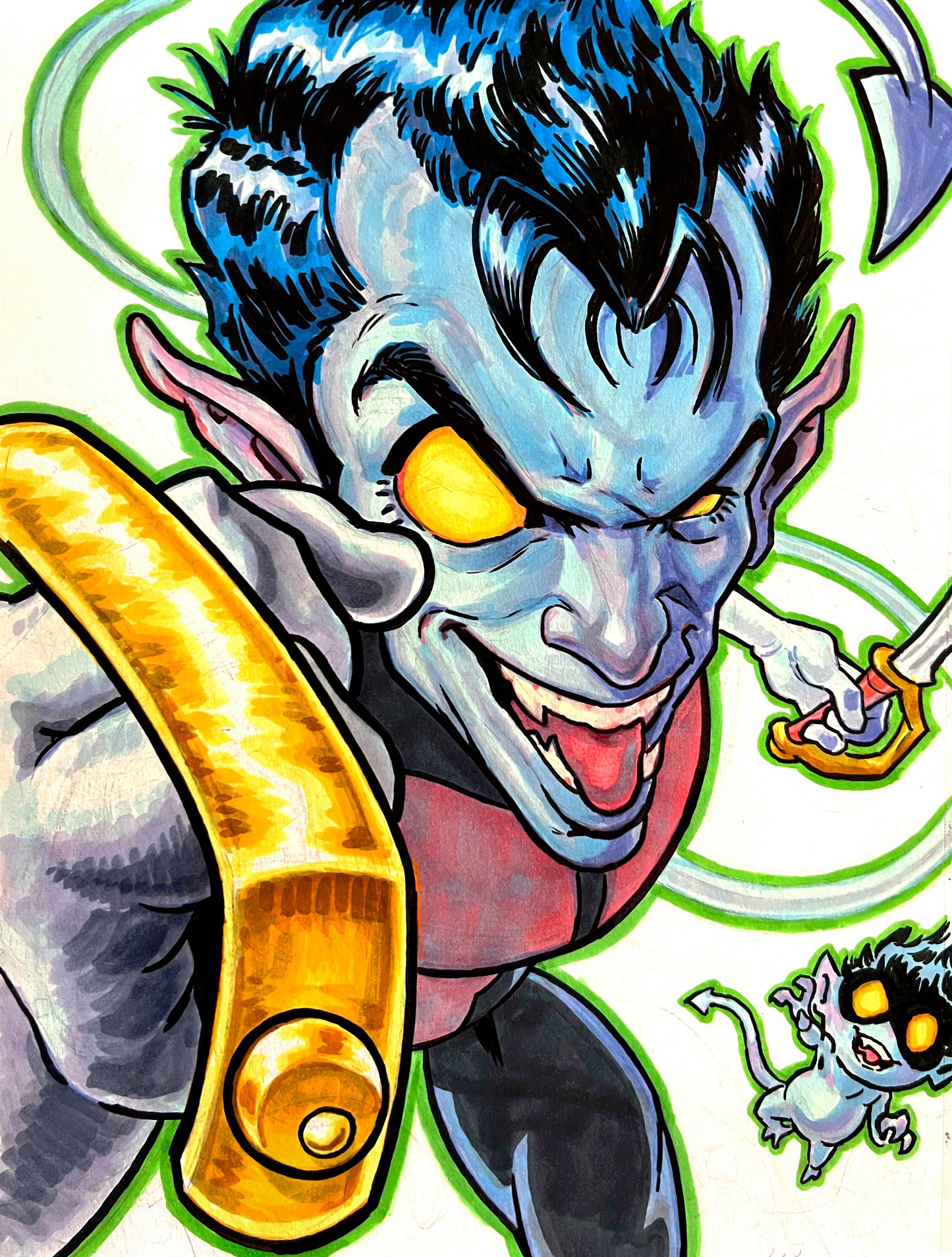 Nightcrawler – 9×12 Original Fan Art Sketch