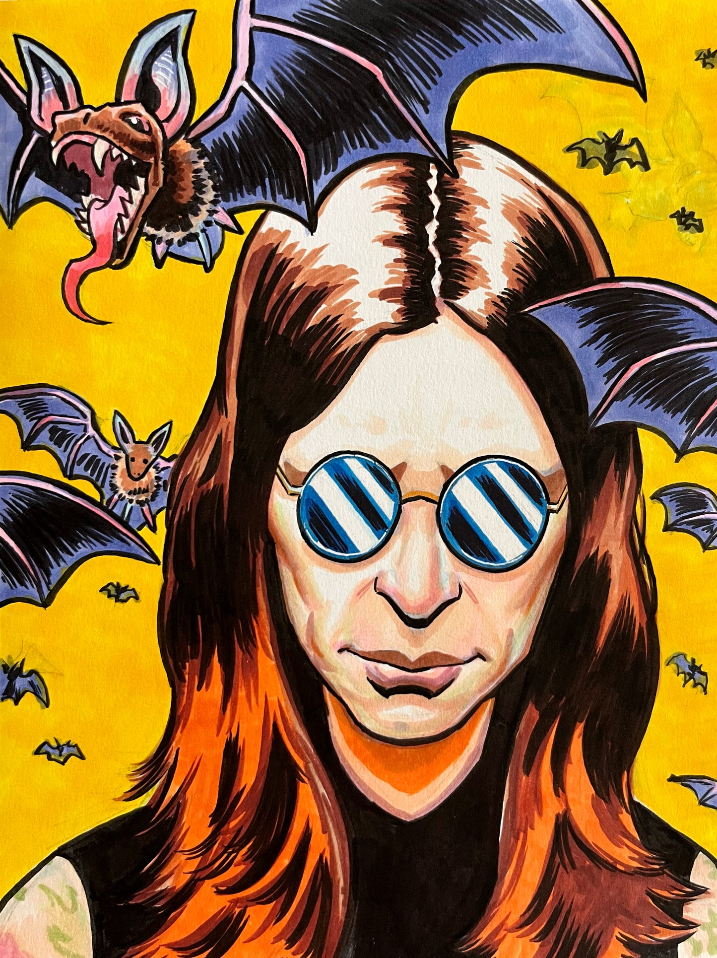 Ozzy – 9×12 Original Fan Art Sketch