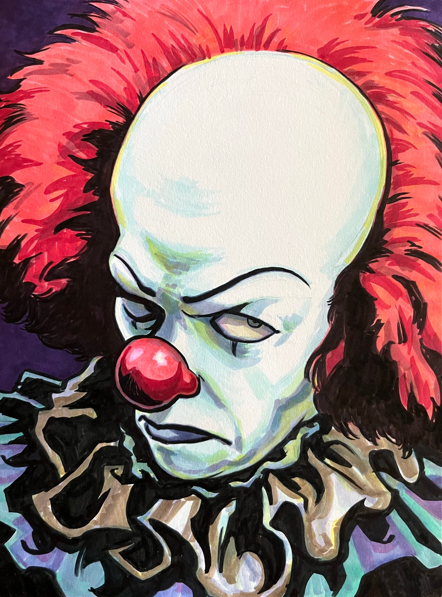 Pennywise – 9×12 Original Fan Art Sketch