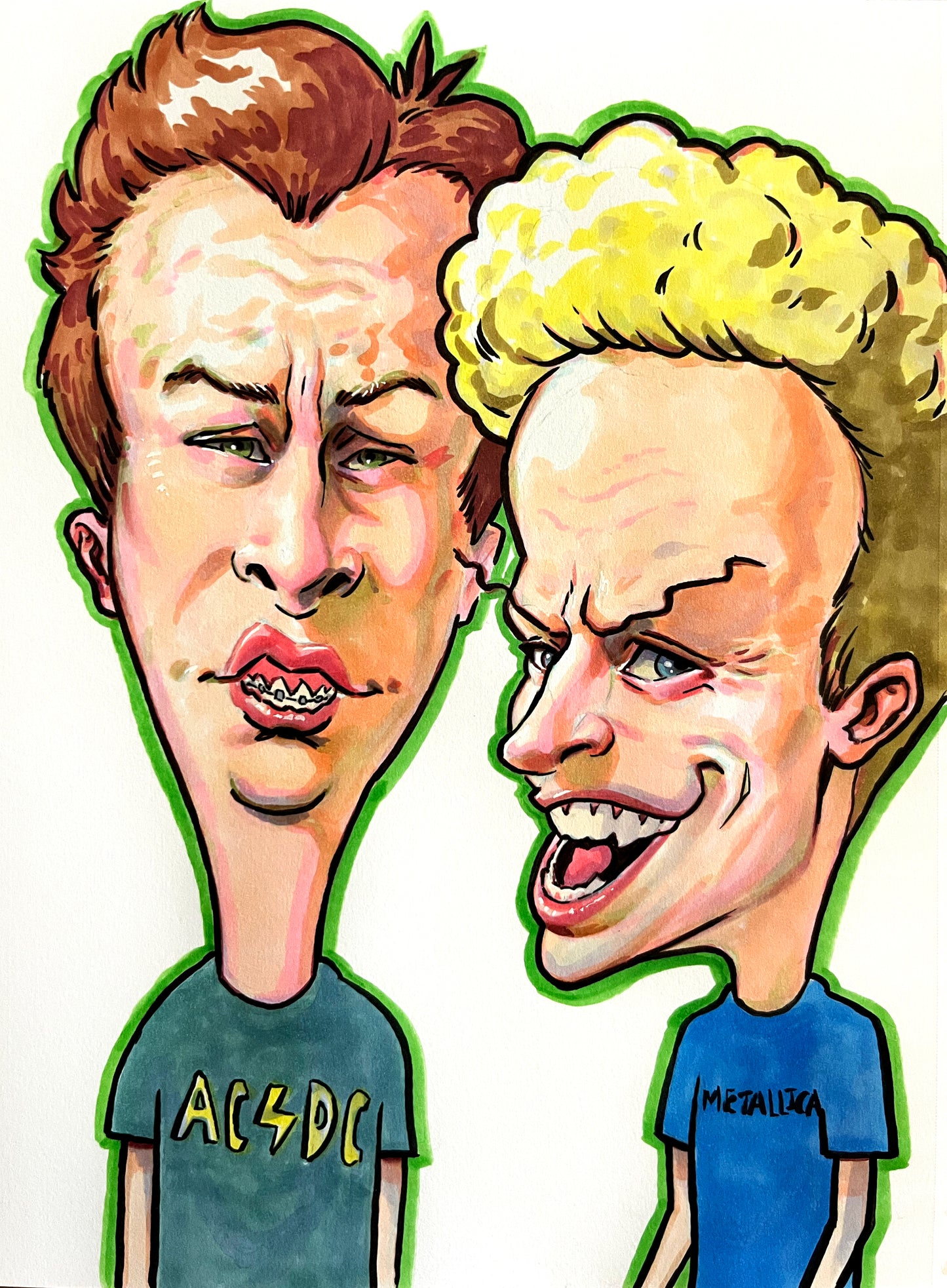 Beavis and Butthead – 9×12 Original Fan Art Sketch