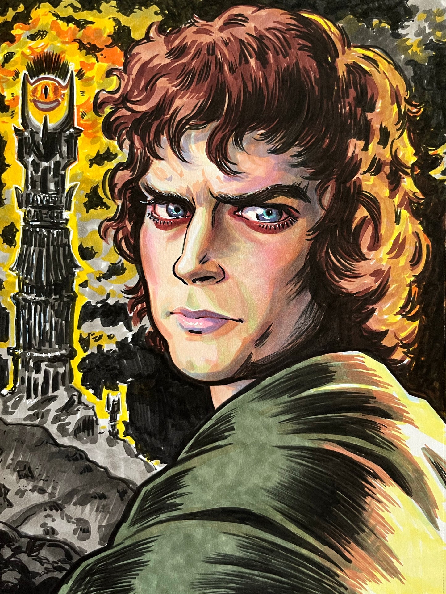 Frodo – 9×12 Original Fan Art Sketch