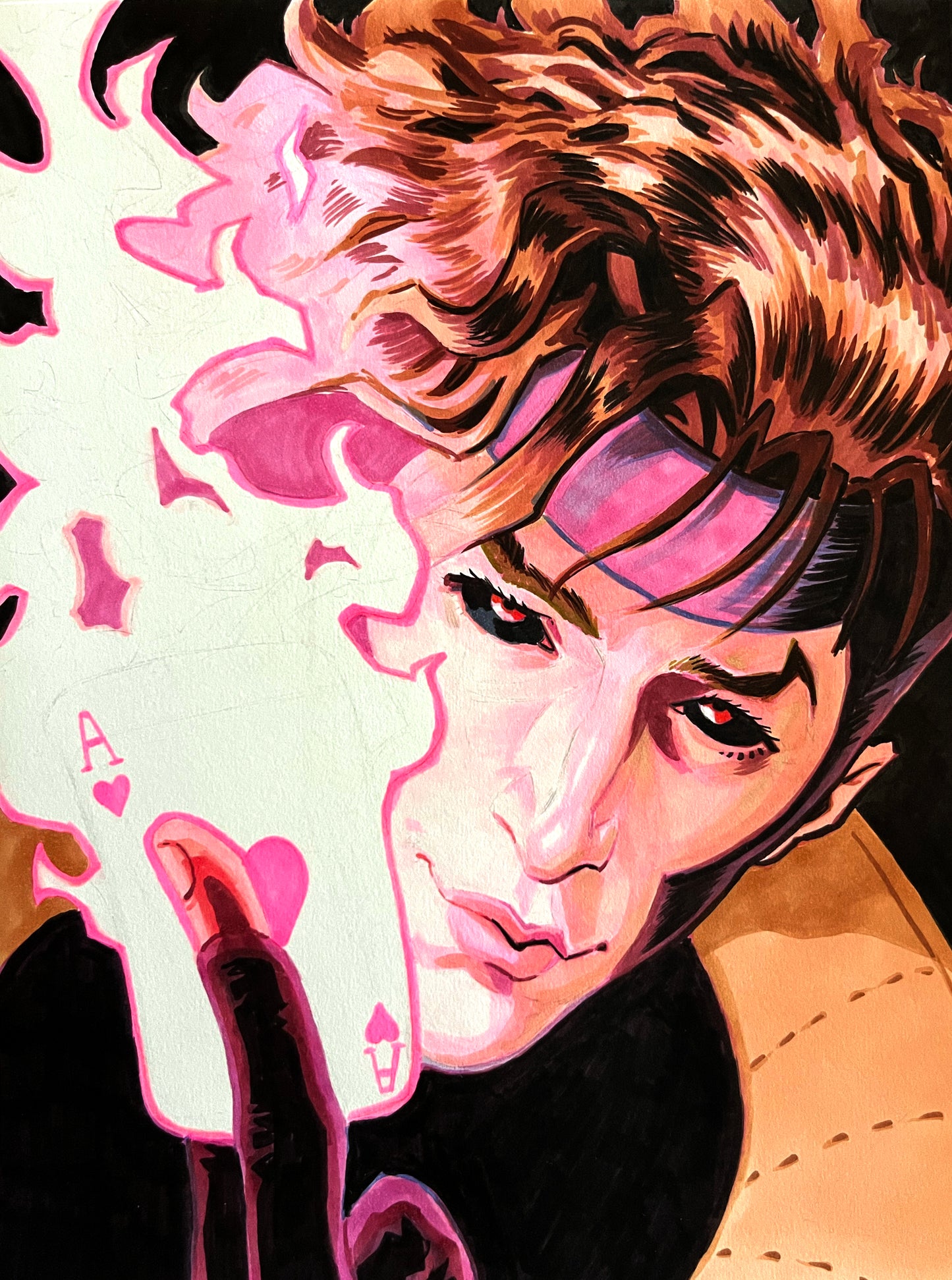 Gambit – 9×12 Original Fan Art Sketch (SOLD)