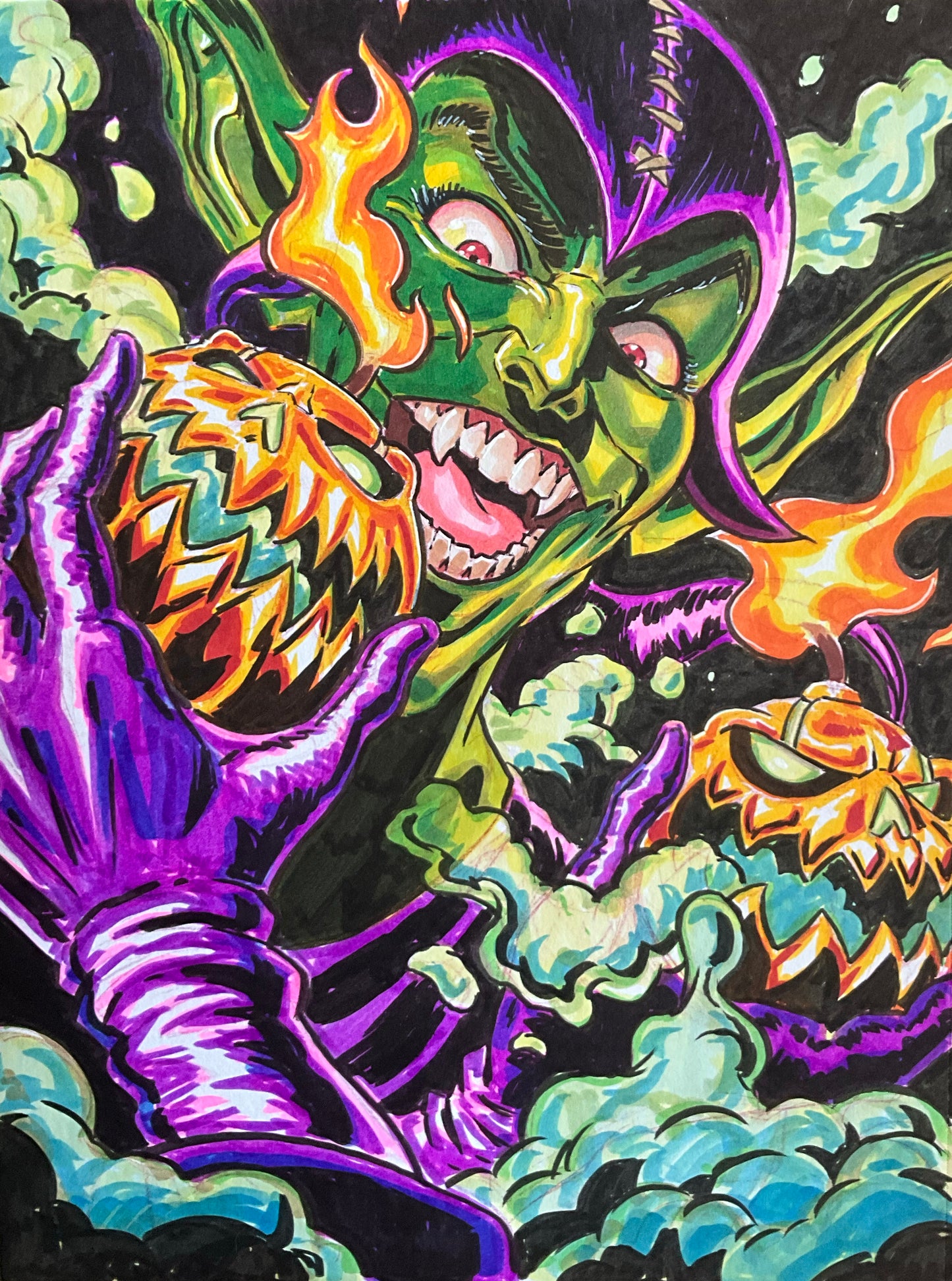 Green Goblin – 9×12 Original Fan Art Sketch