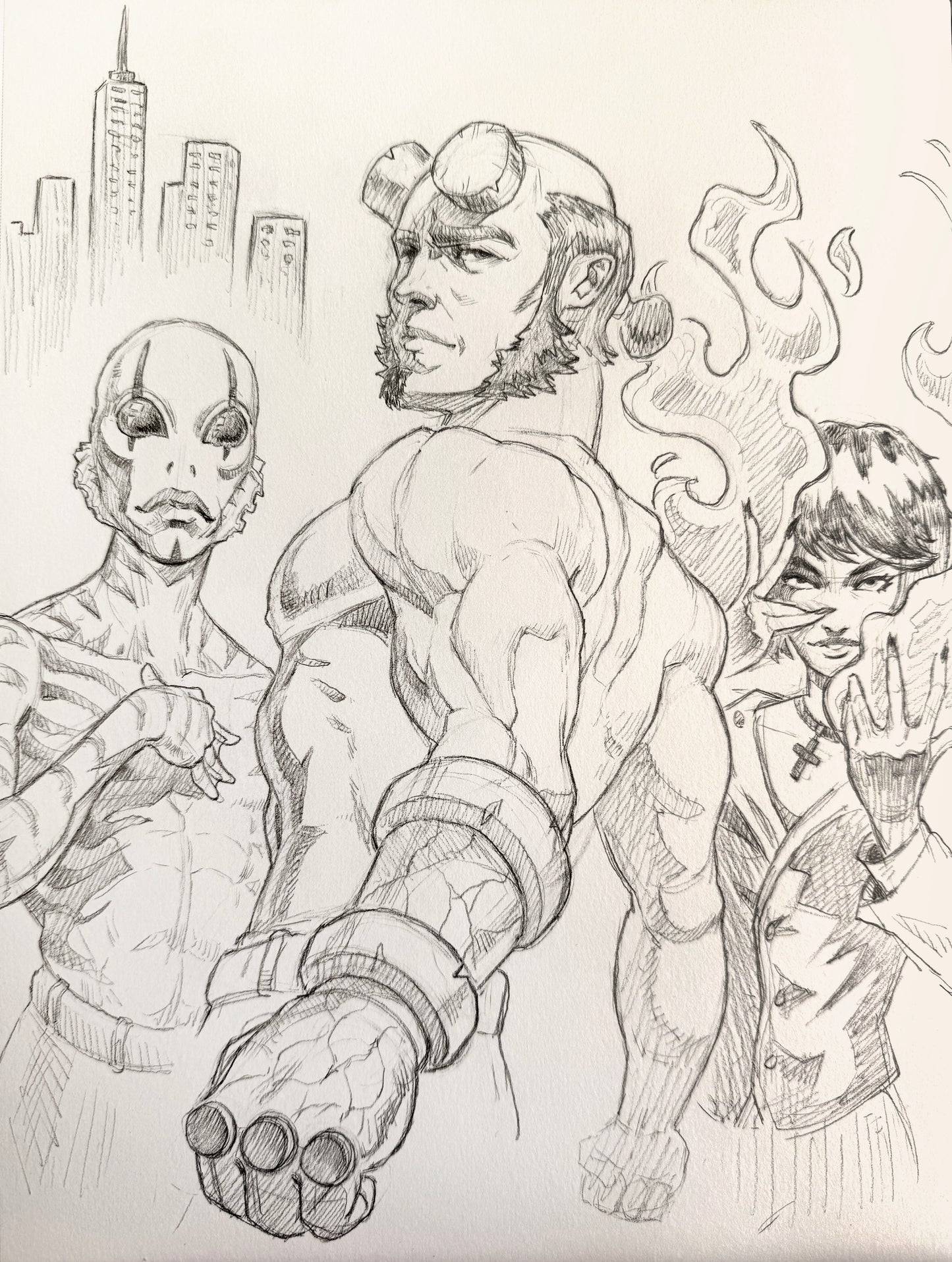 Hellboy – 9×12 Original Sketch (SOLD)