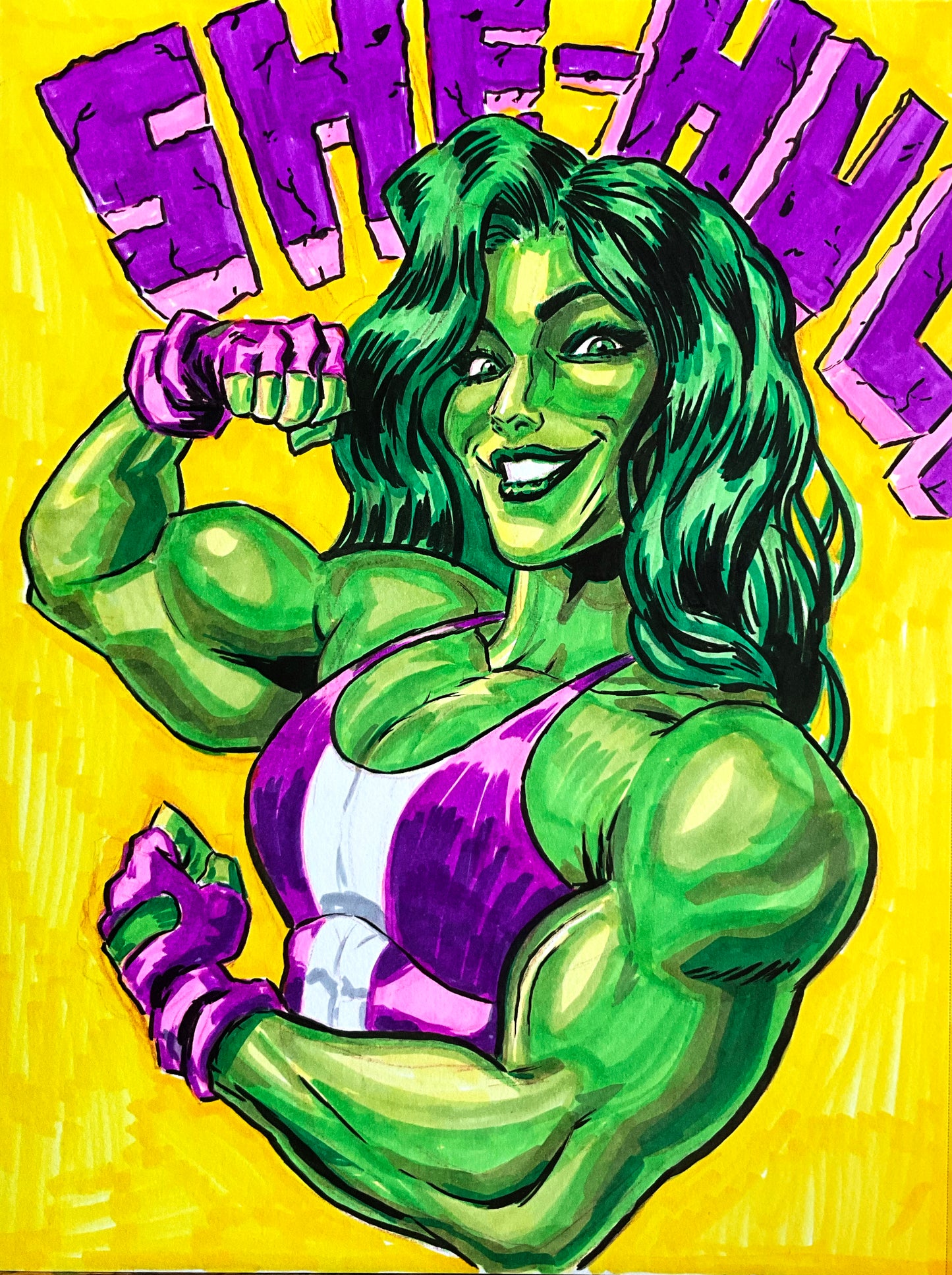 She-Hulk – 9×12 Original Sketch