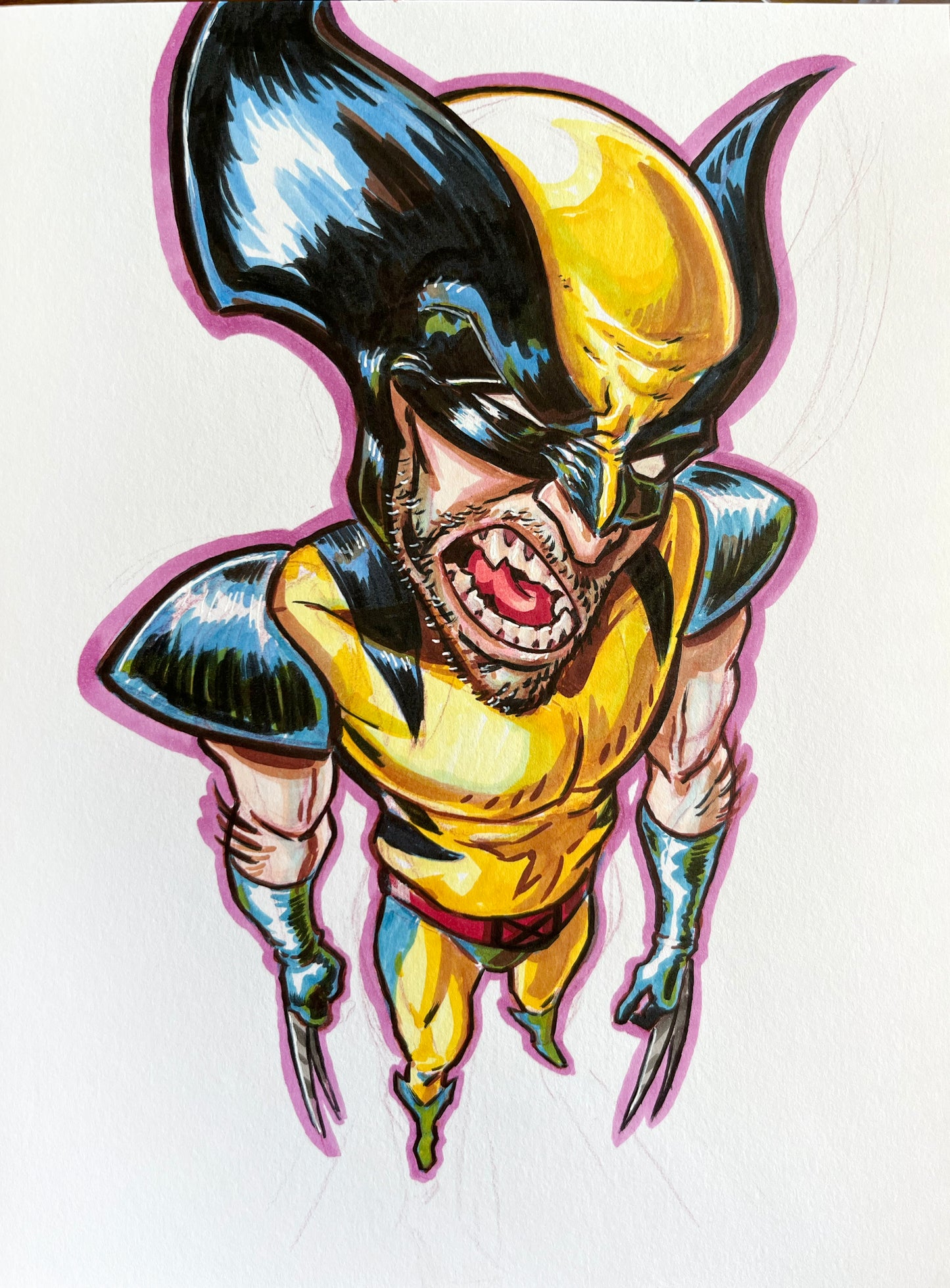 Wolverine – 9×12 Original Fan Art Sketch (SOLD)