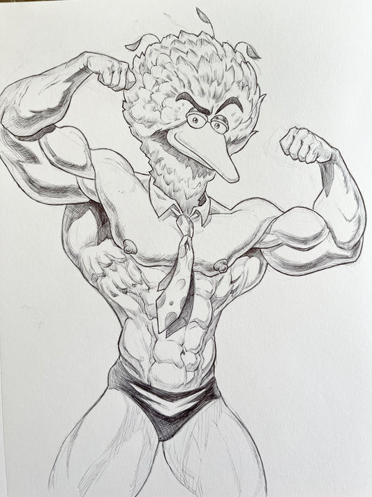 Big Bird – 9×12 Original Sketch