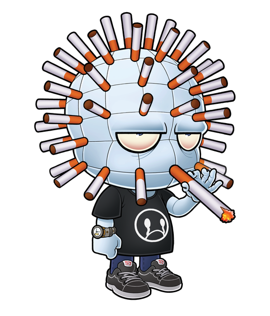 "Cighead" 2.5x3.5 Inch Vinyl Glossy Sticker
