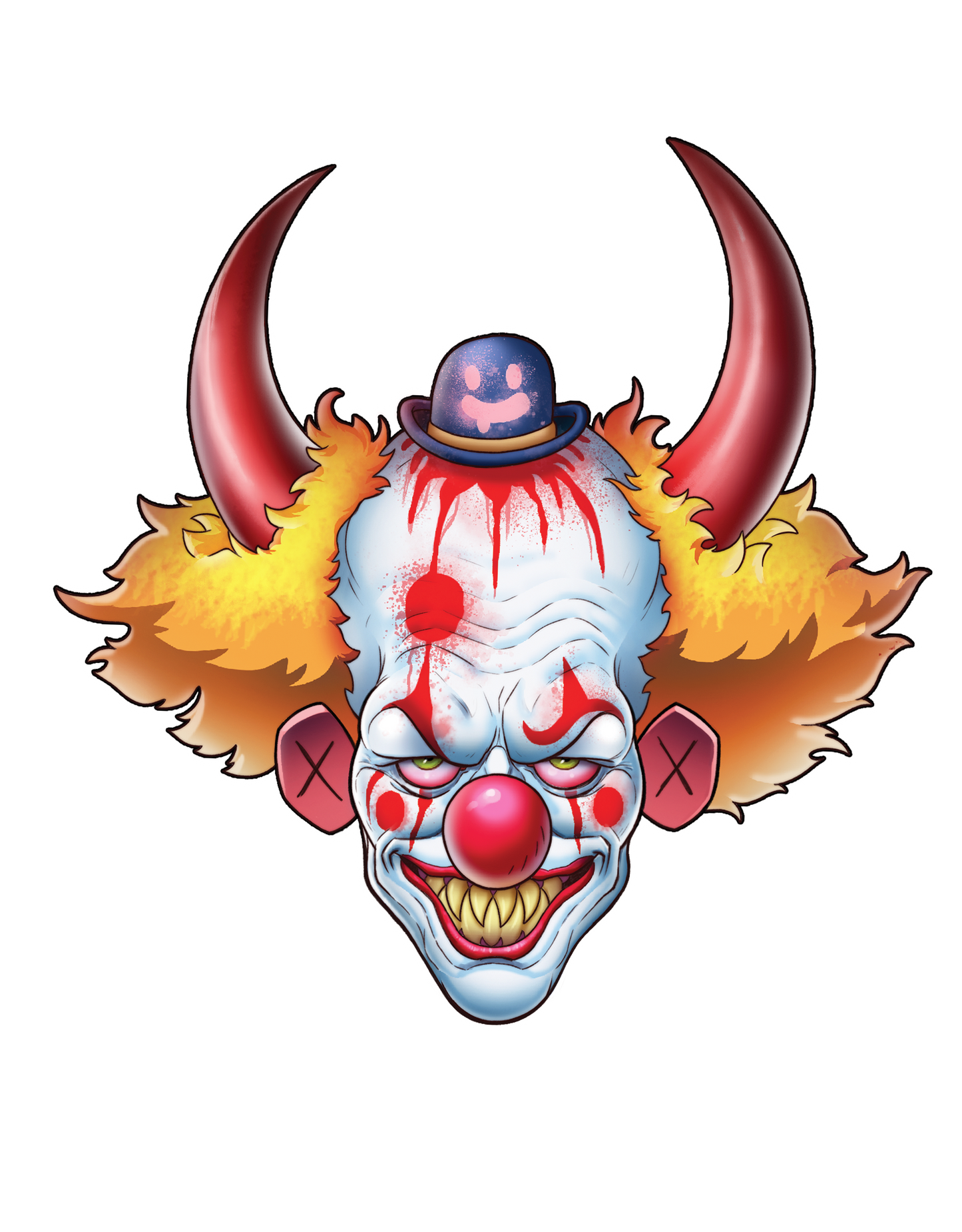 "Bath Time Klown" 3x3 Inch Vinyl Glossy Sticker