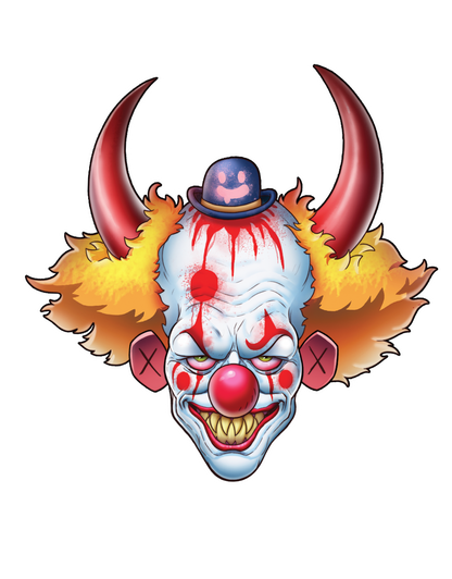 "Bath Time Klown" 3x3 Inch Vinyl Glossy Sticker