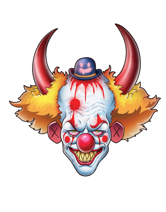 "Bath Time Klown" 3x3 Inch Vinyl Glossy Sticker