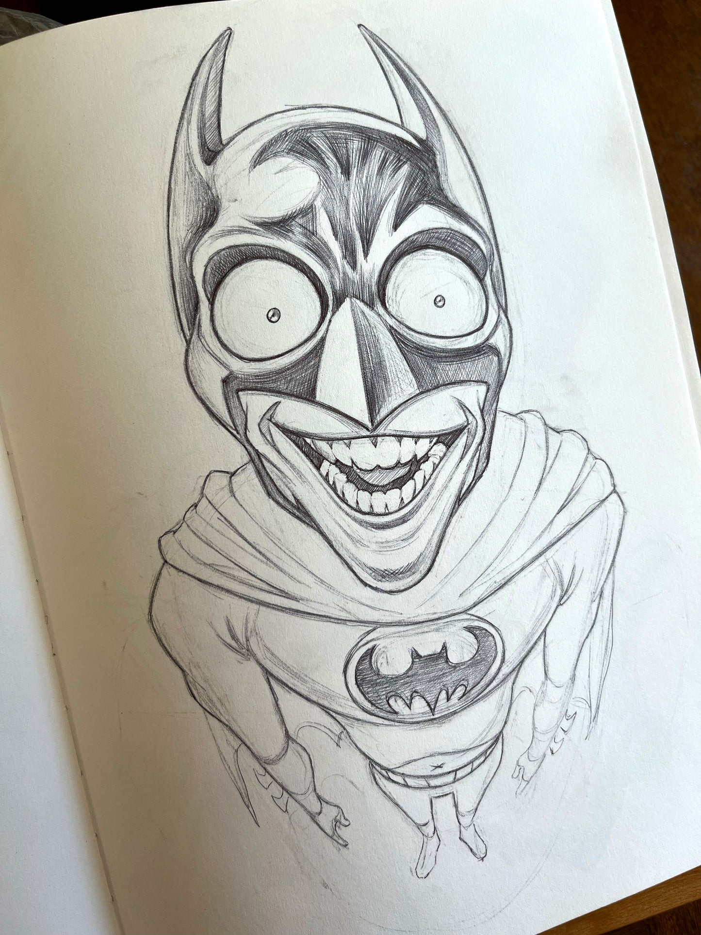 Crazy Bat – 8.5x11 Original Fan Art Sketch