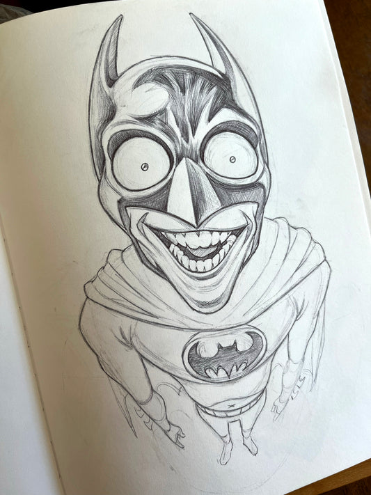 Crazy Bat – 8.5x11 Original Fan Art Sketch