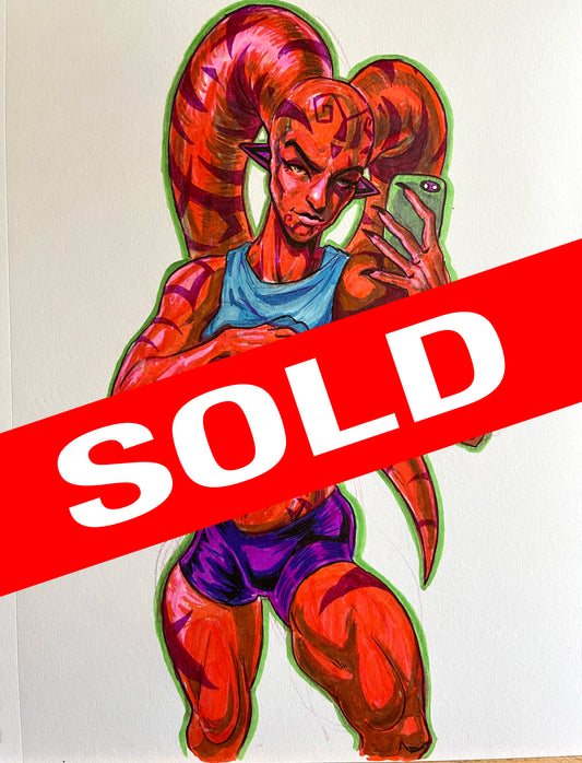 Darth Talon Selfie – 9×12 Original Sketch