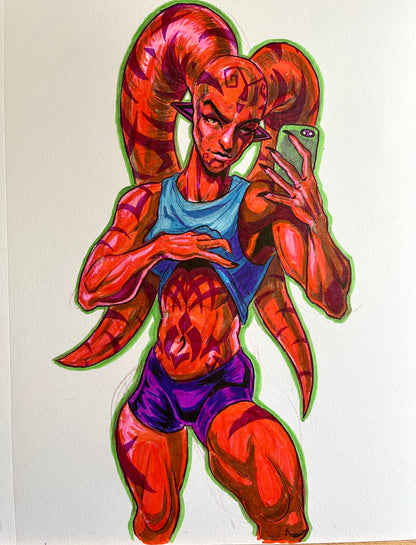 Darth Talon Selfie – 9×12 Original Sketch