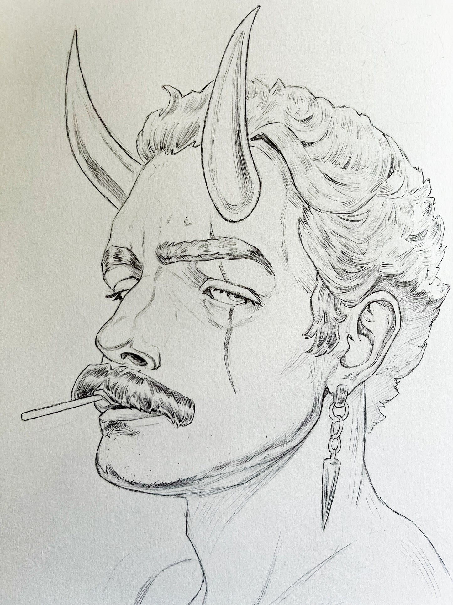 Demon Adonis – 9×12 Original Sketch