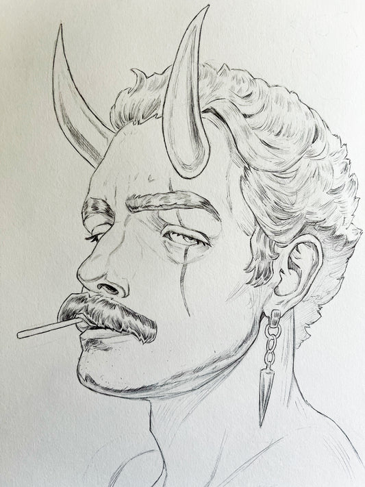 Demon Adonis – 9×12 Original Sketch
