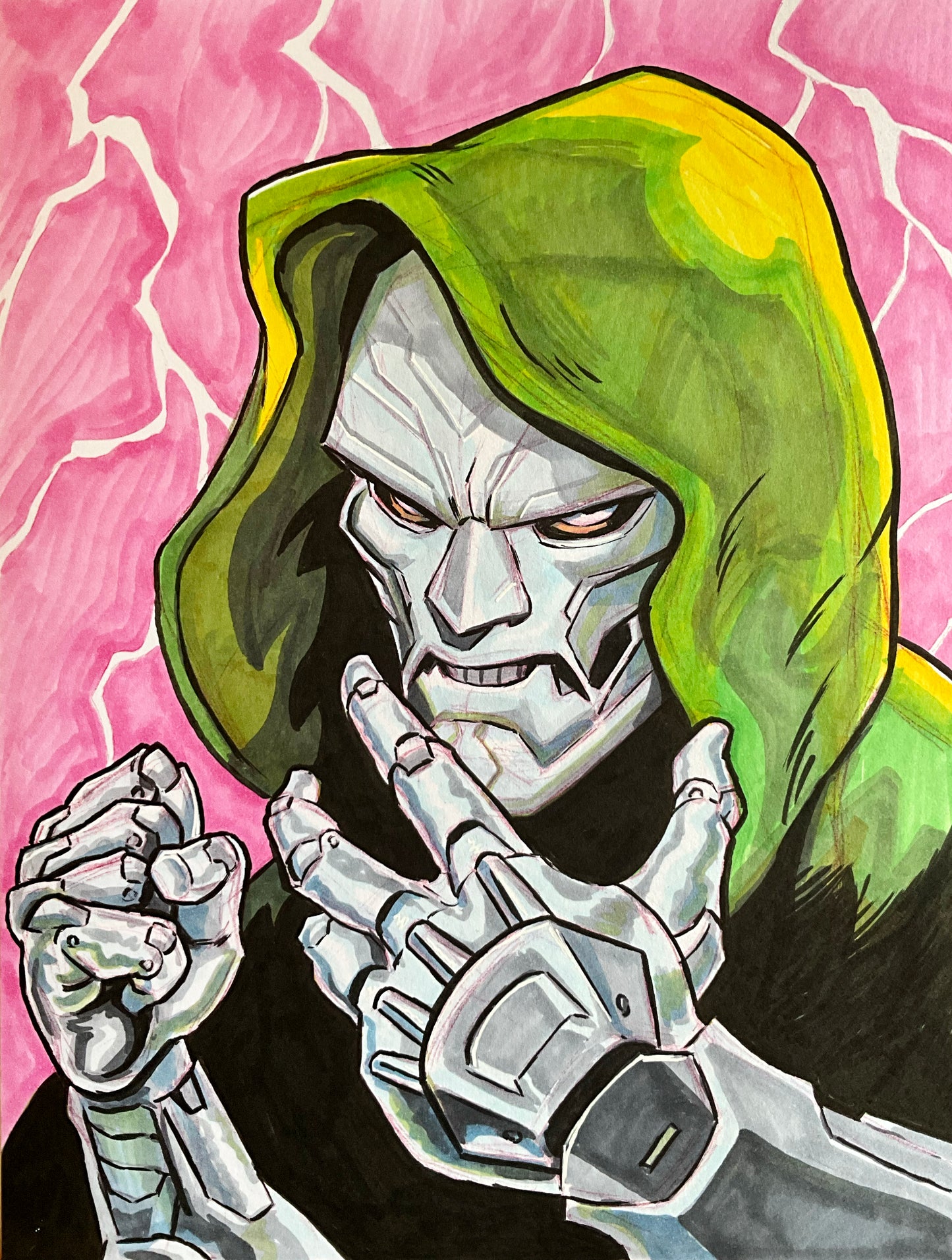 Dr. Doom – 9×12 Original Sketch