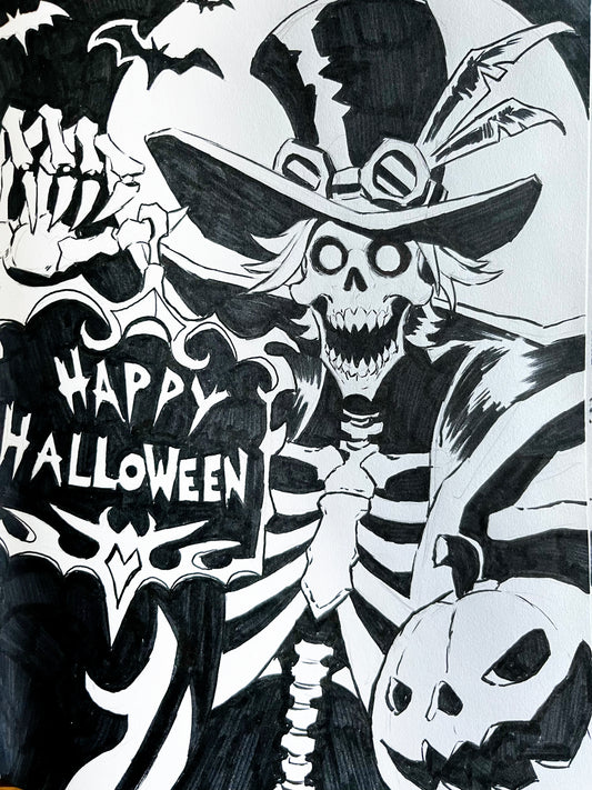 Happy Halloween – 8.5x11 Original Sketch