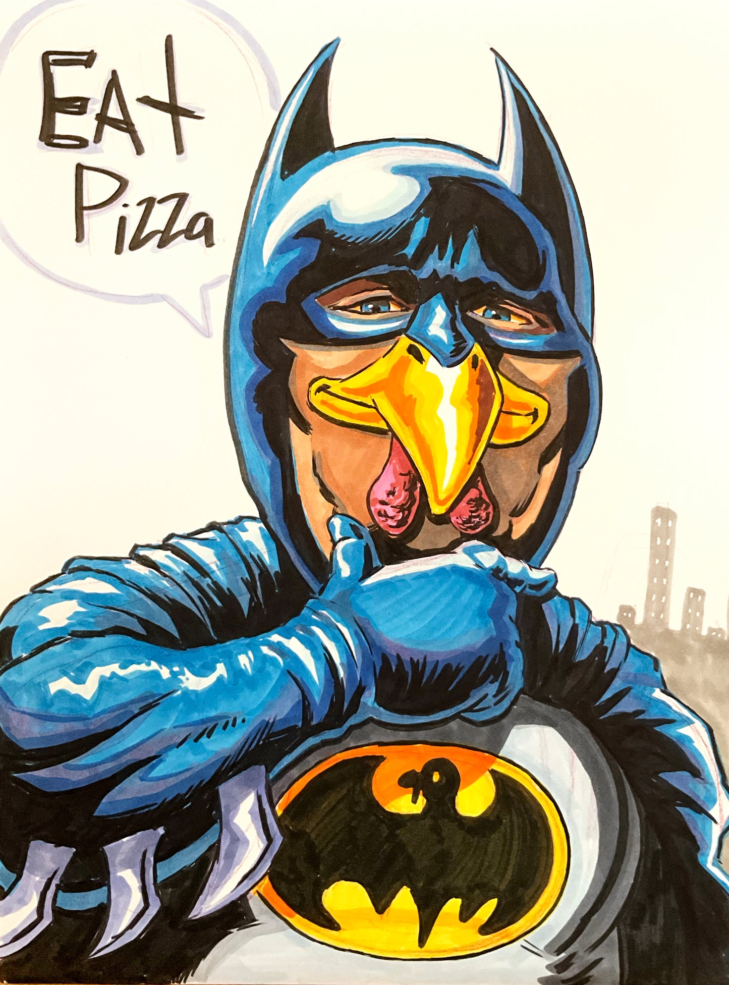 Turkey-man – 9×12 Original Sketch