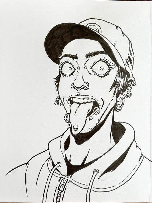 Piercings – 9×12 Original Sketch