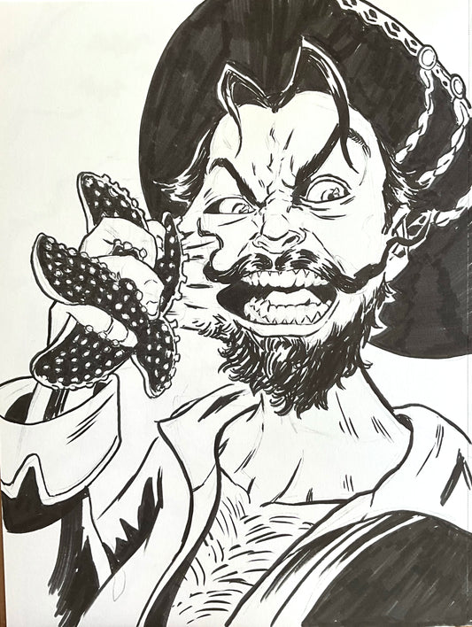 Starfish Situation – 9×12 Original Sketch