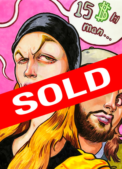 Jay & Silent Bob – 9×12 Original Fan Art Sketch (SOLD)