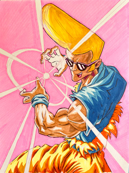 Johnny Bravo Dragonball – 9×12 Original Sketch (SOLD)