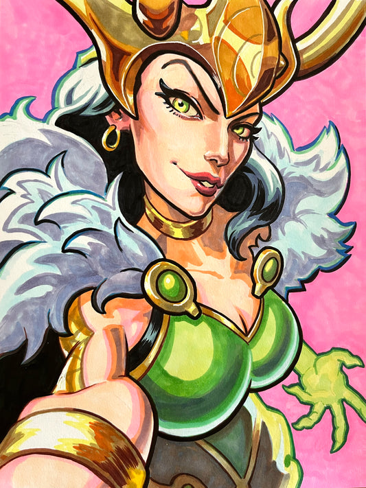Lady Loki– 9×12 Original Sketch