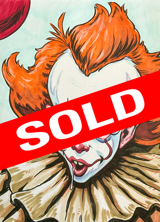 Pennywise the Clown – 9×12 Original Sketch