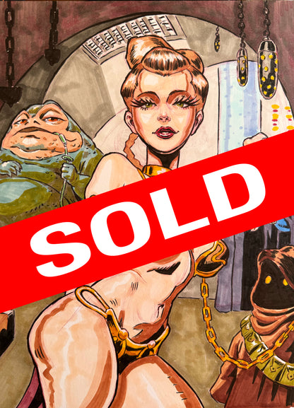 Princess Leia – 9×12 Original Sketch (SOLD)