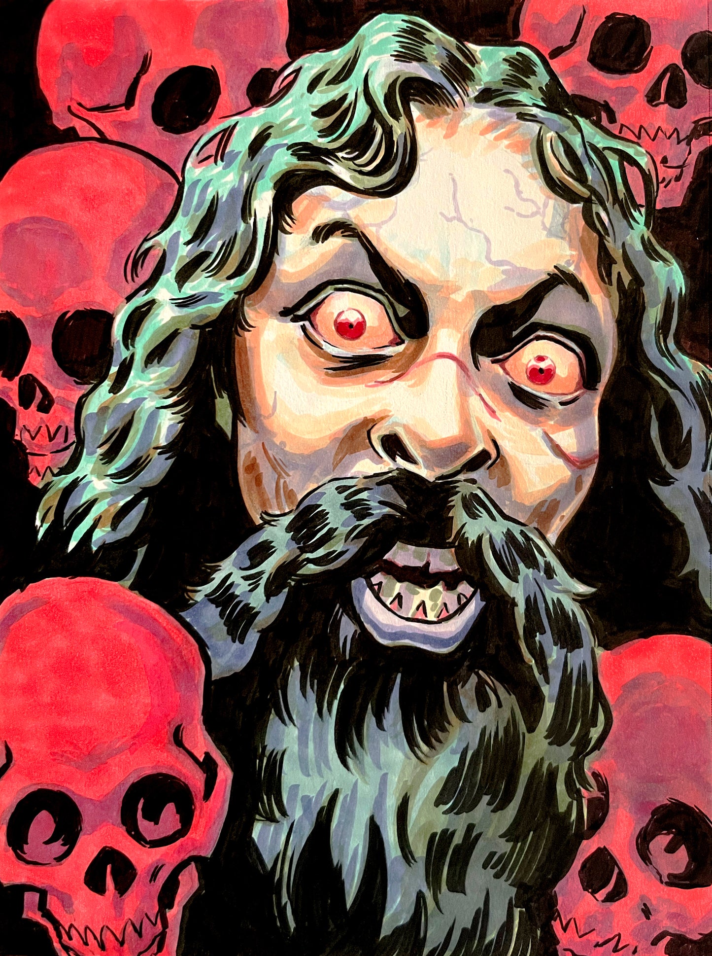 Samson: 28 Years Later – 9×12 Original Fan Art Sketch