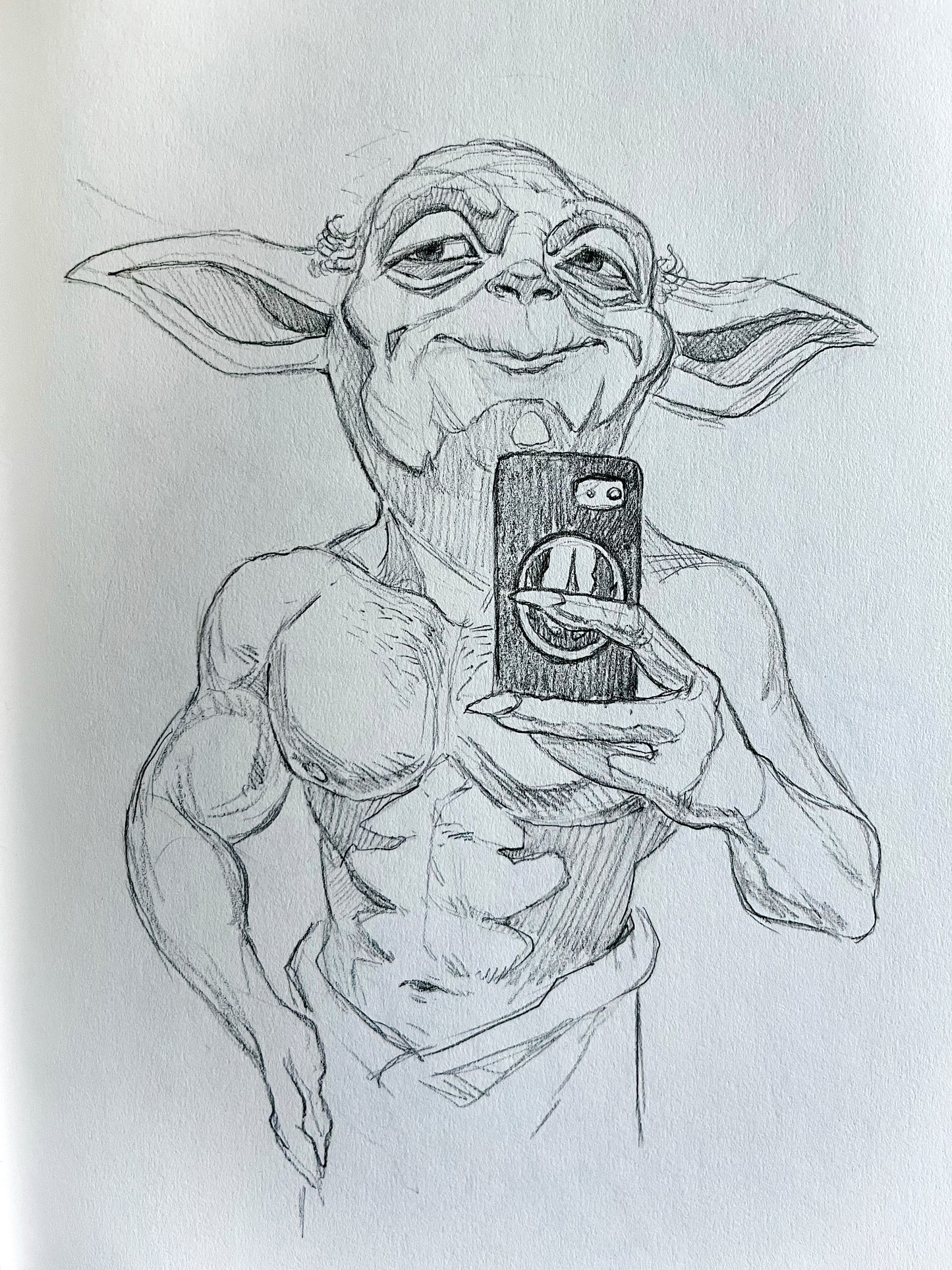 Sexy Yoda – 8.5x11 Original Sketch