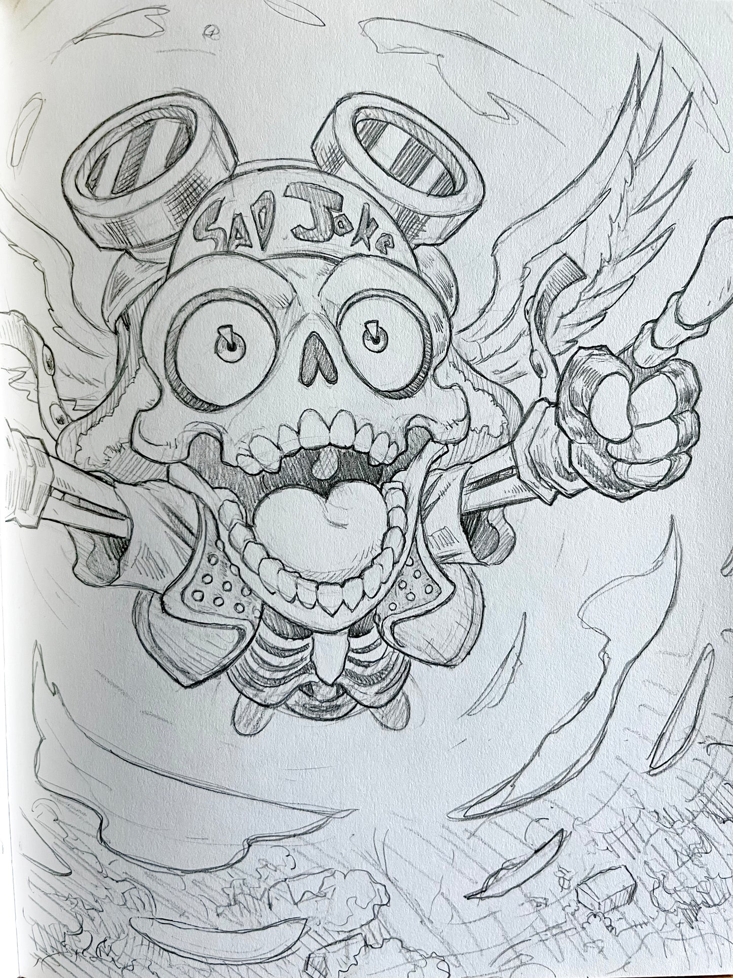 Skelly Pilot – 8.5x11 Original Sketch