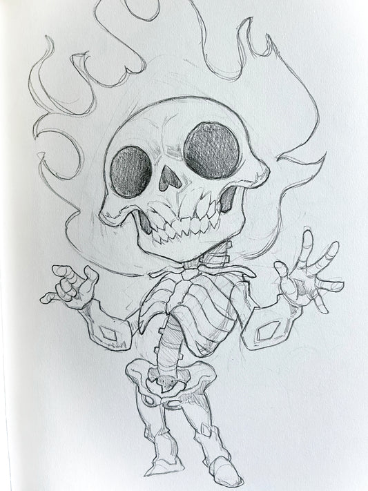 Skelly – 8.5x11 Original Sketch