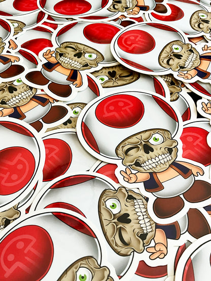 "Skull Toad" 2.8x4 Inch Vinyl Glossy Sticker