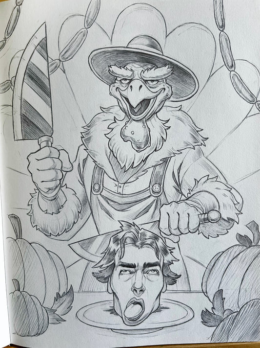 A Thanksgiving Miracle! – 8.5x11 Original Sketch