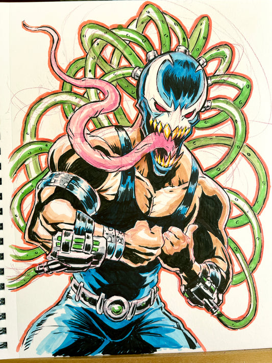 Venom Bane – 9×12 Original Sketch