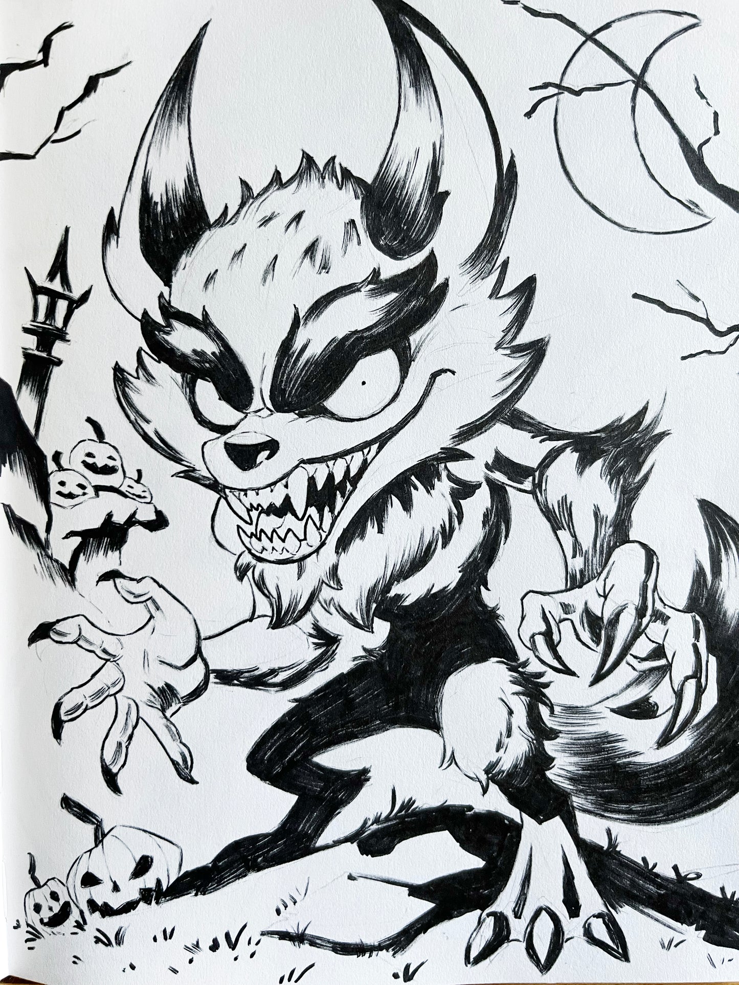 Werewolf – 8.5x11 Original Sketch