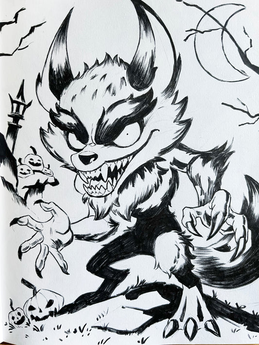 Werewolf – 8.5x11 Original Sketch