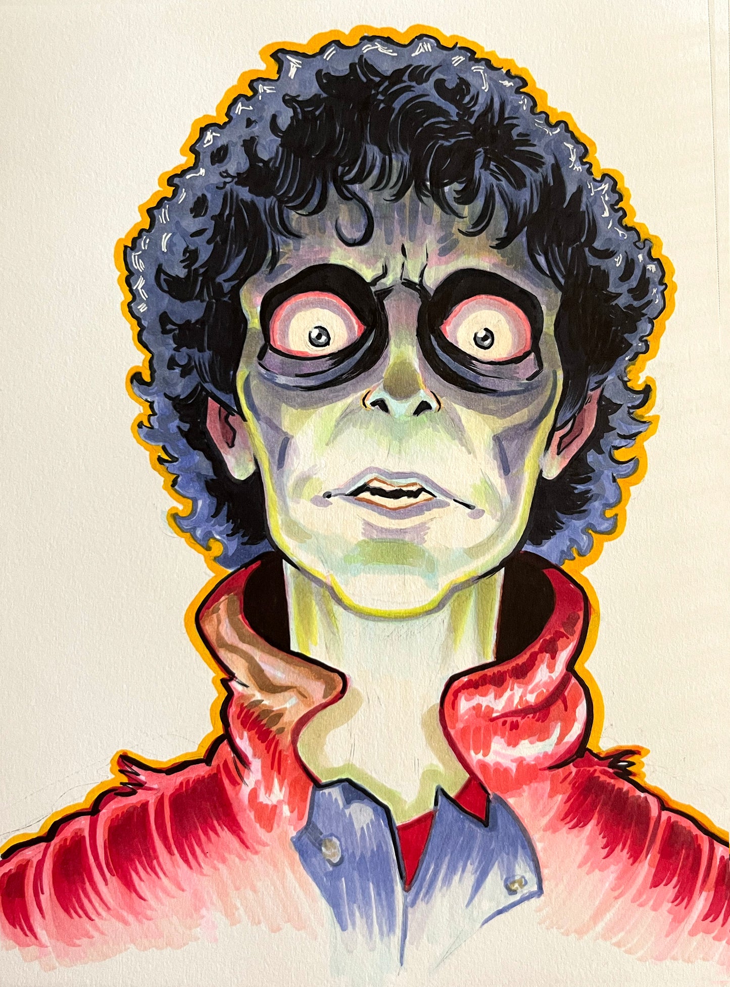 Zombie Michael – 9×12 Original Fan Art Sketch