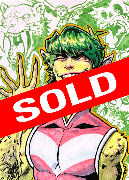 Beast Boy – 9×12 Original Sketch