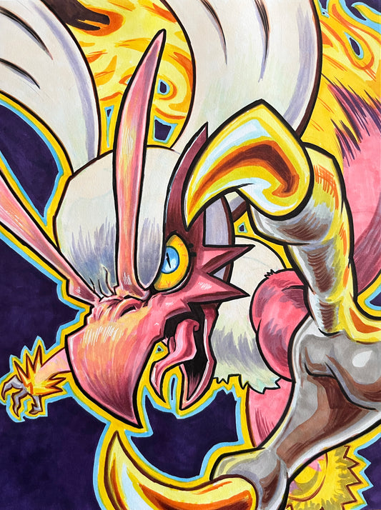 Blaziken – 9×12 Original Sketch