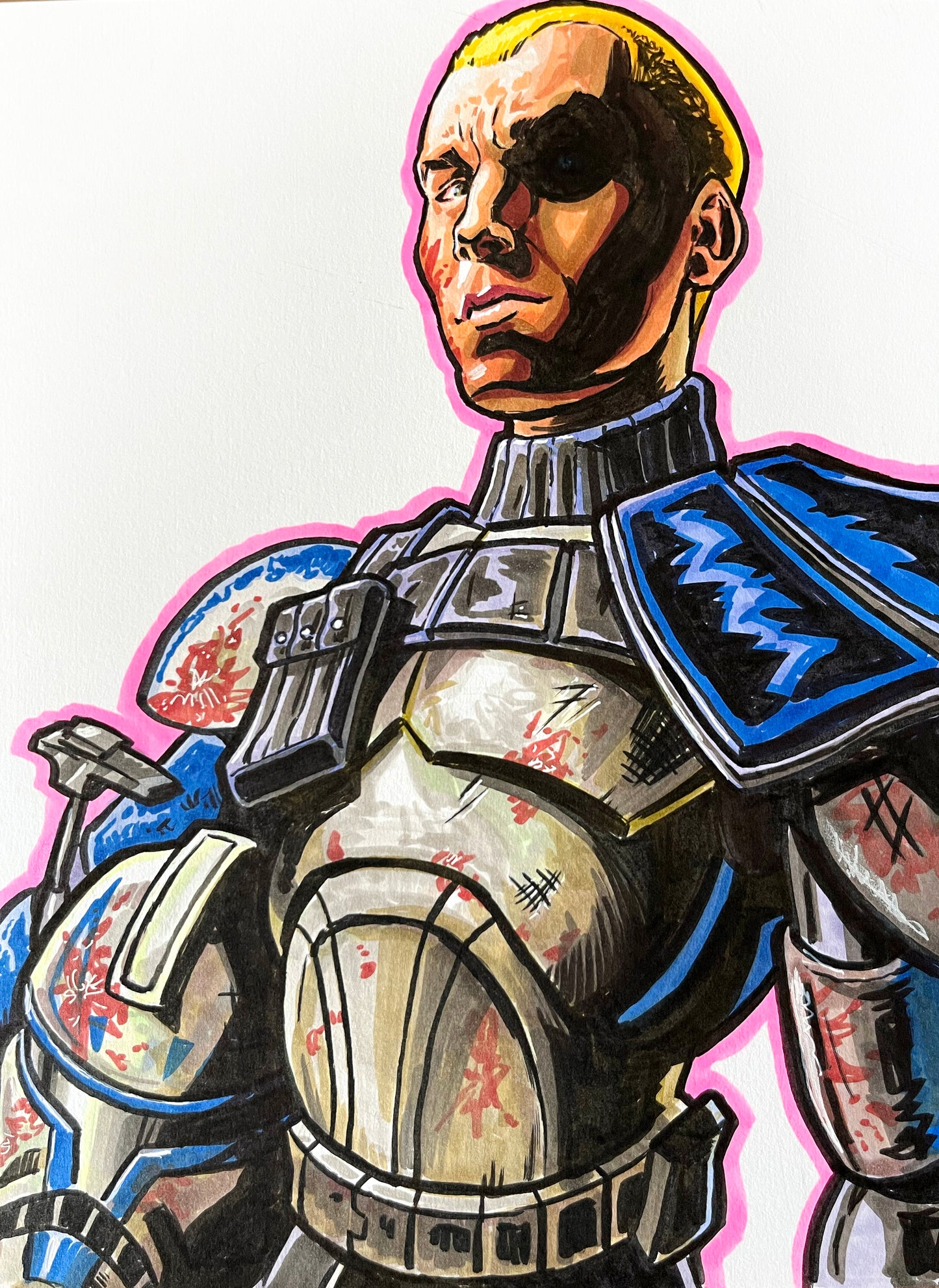 Captain Rex– 9×12 Original Fan Art Sketch