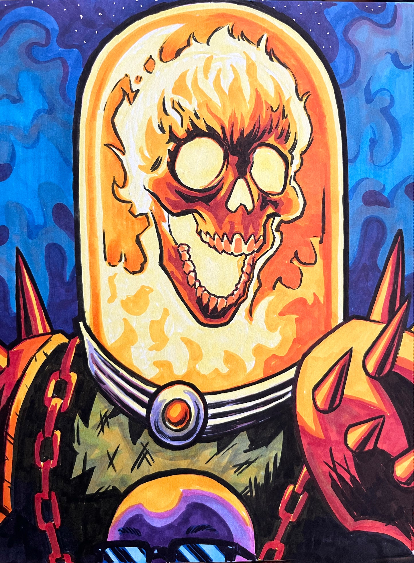 Cosmic Ghost Rider– 9×12 Original Fan Art Sketch (SOLD)