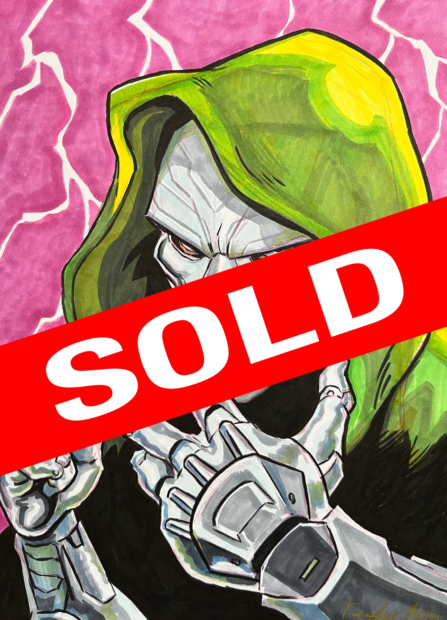 Dr. Doom – 9×12 Original Fan Art Sketch (SOLD)