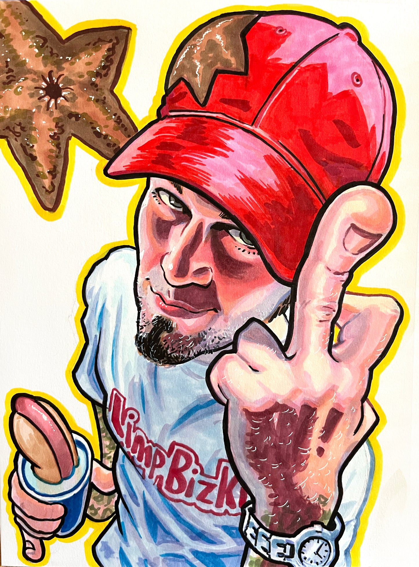 Fred Durst – 9×12 Original Fan Art Sketch